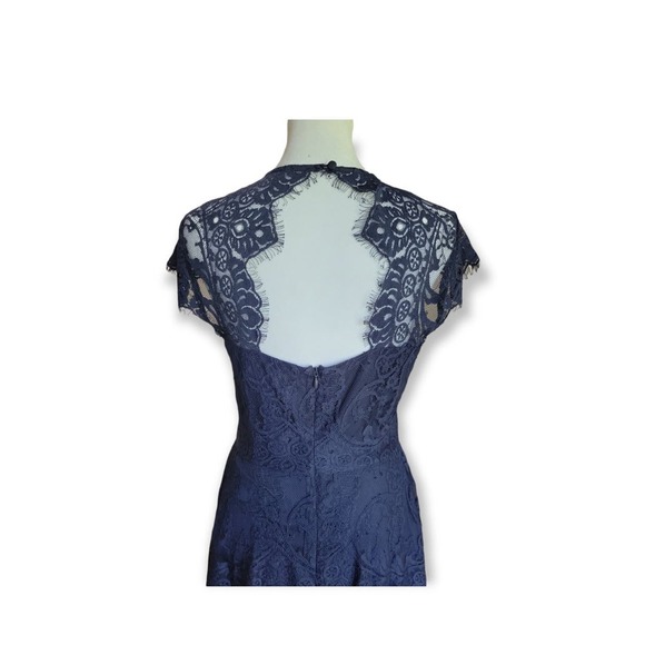BB Dakota‎ Women's Rihanna Open Back Lace Mini Dress Size 2 Navy Blue - Picture 6 of 10